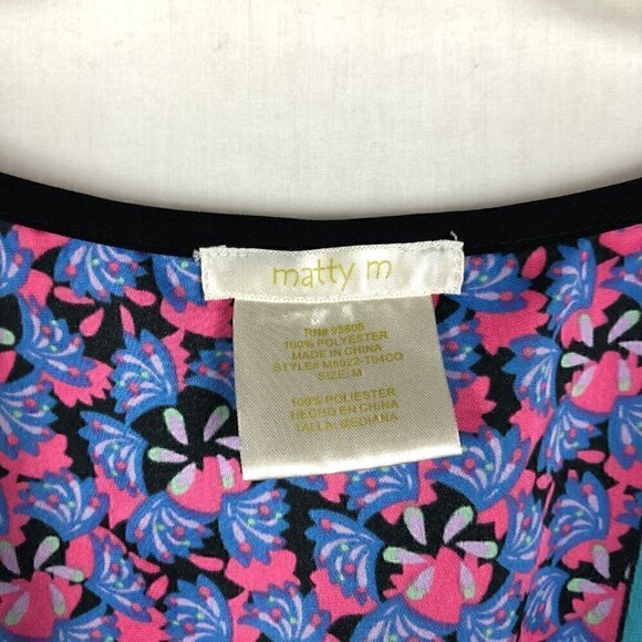 Vintage Matty M Pattern Block Summer Blouse - Picture 2 of 6